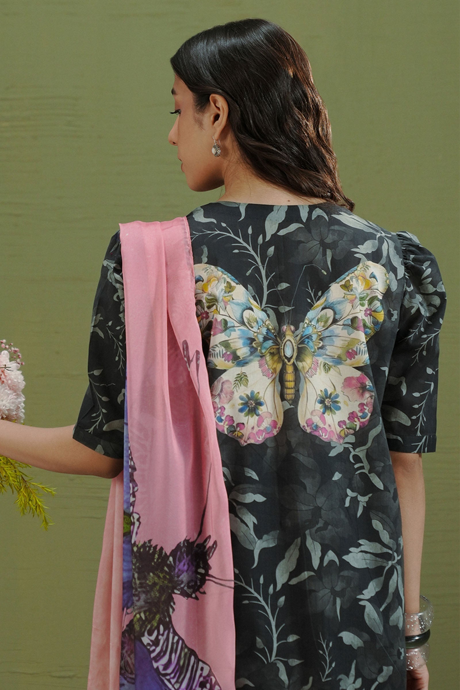 Zara Shahjahan | Coco Prints 26 | Gece-5B - Casual Dress - available at Maria Faisal in UK and USA.