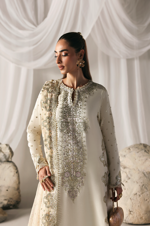 Emaan Adeel | Serein Luxe Silk | MISTY DAWN - Formal Dress - available at Maria Faisal in UK and USA.