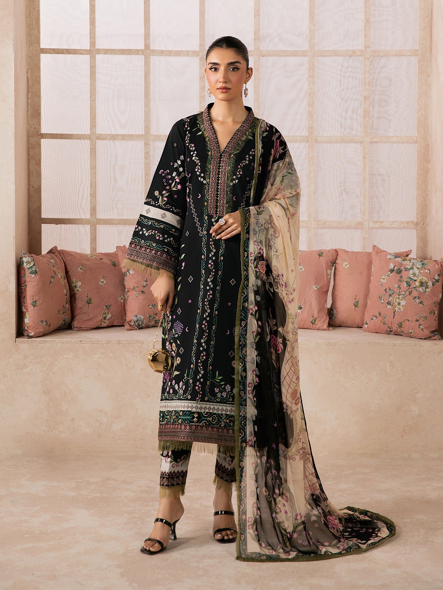 Gulaal | Syra Lawn 26 | Elina SKU D - 5 - Luxury Dress - available at Maria Faisal in UK and USA.