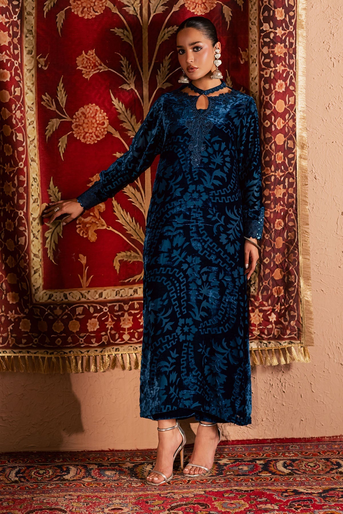 NU2-188 – authentic Pakistani dress from the Ballerina Winter 25 collection for women in the UK