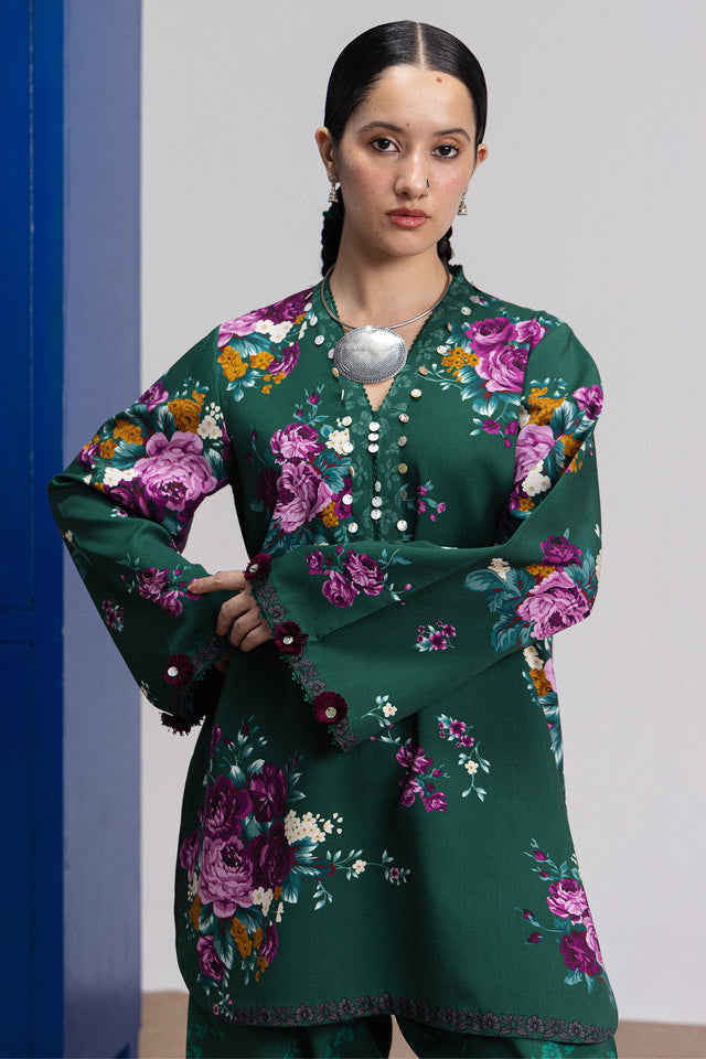 Zara ShahJahan | Coco Prints Winter 26 | Katya-9B - Luxury Dress - available at Maria Faisal in UK and USA.