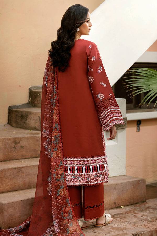 Farasha | Summer Weaves Embroidered Lawn | Russet Flames by Maria Faisal - Registered Vendor of : Farasha - type : Ladies Clothes - 100% original wedding dresses