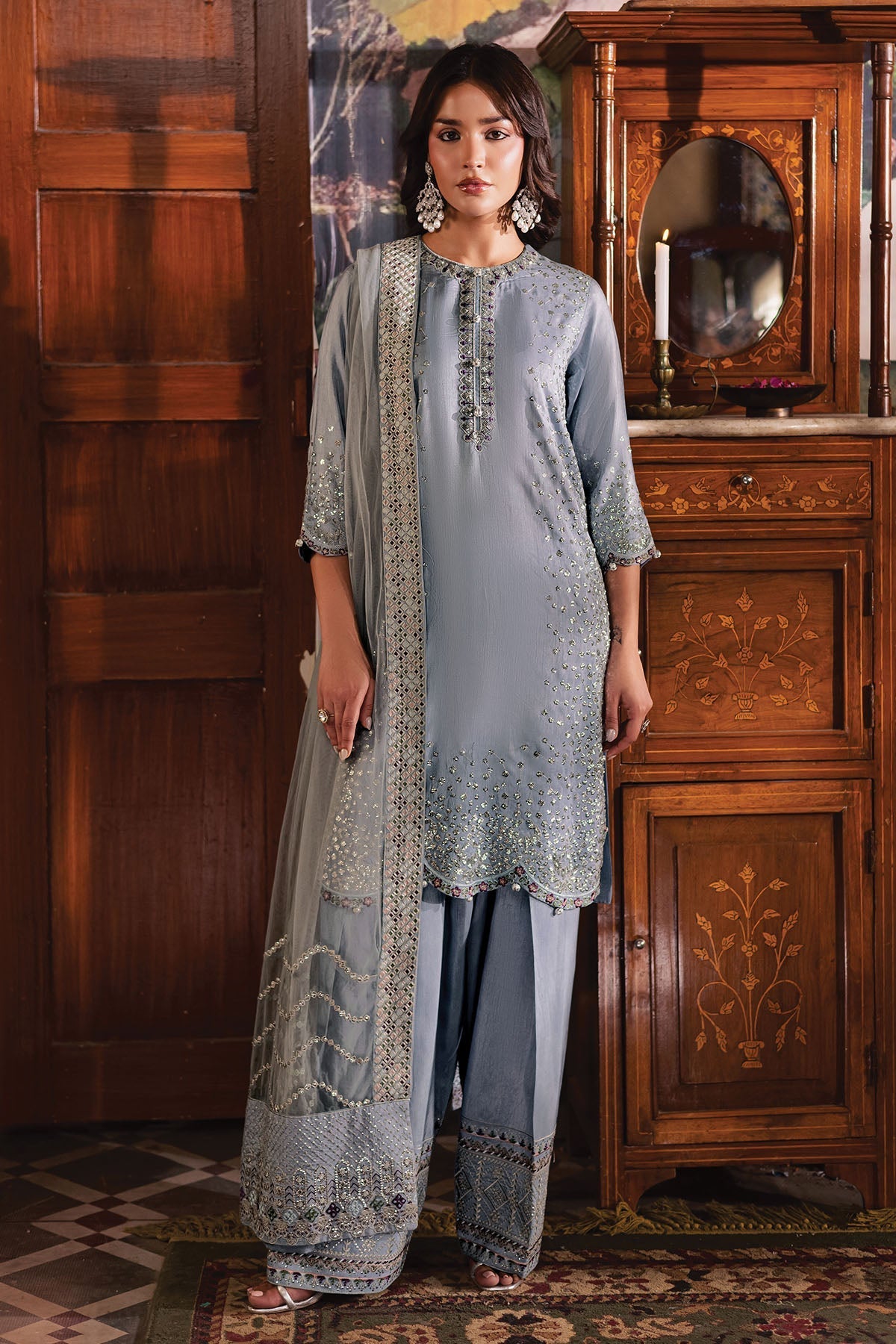 Nureh | Nur Mahal | NE-195 - Formal Dress - available at Maria Faisal in UK and USA.