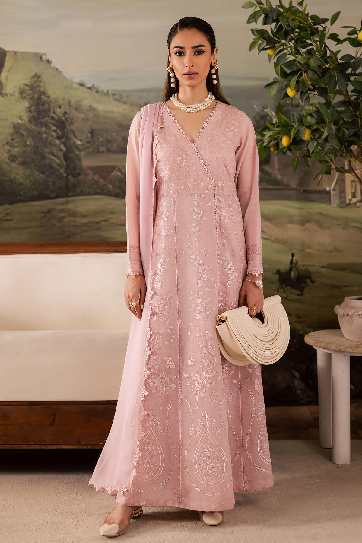 Nureh | Shades of Winter | NP-670 - Casual Dress - available at Maria Faisal in UK and USA.