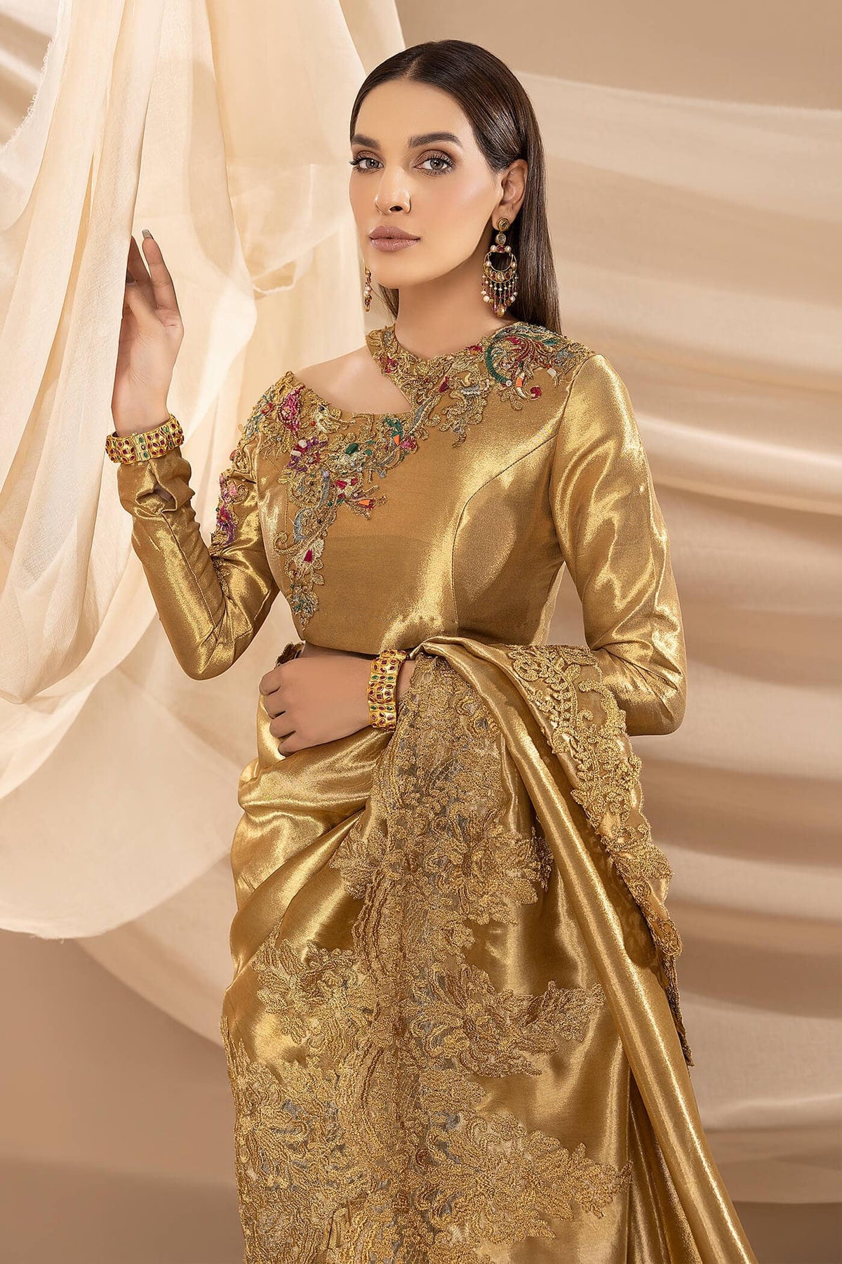 Nilofer Shahid | Shama e Mehfil | CHIRAGH E MEHFIL - Bridal Dress - available at Maria Faisal in UK and USA.