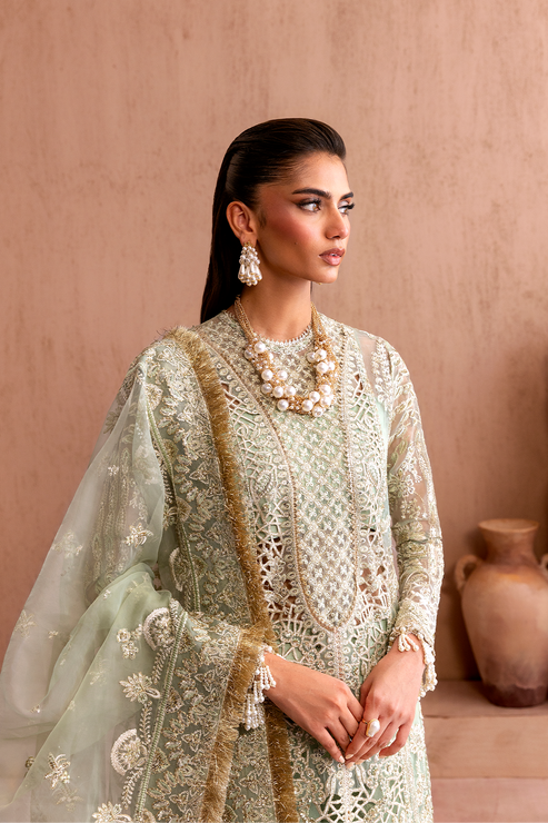 Emaan Adeel | Clay Couture | ZARVE - Formal Dress - available at Maria Faisal in UK and USA.