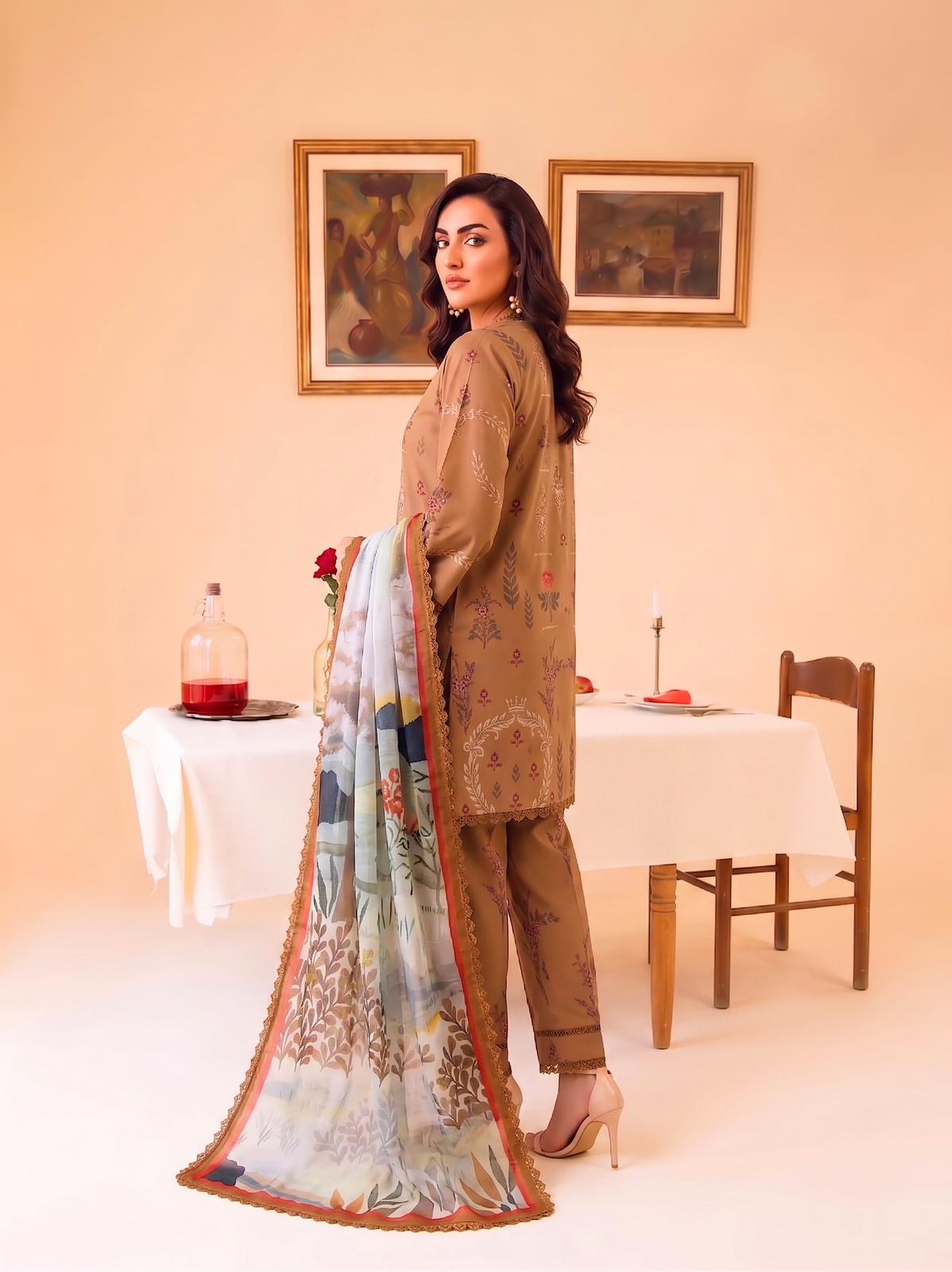 Faiza Faisal | FNF Printed Lawn | DUNE AURA - Casual Dress - available at Maria Faisal in UK and USA.