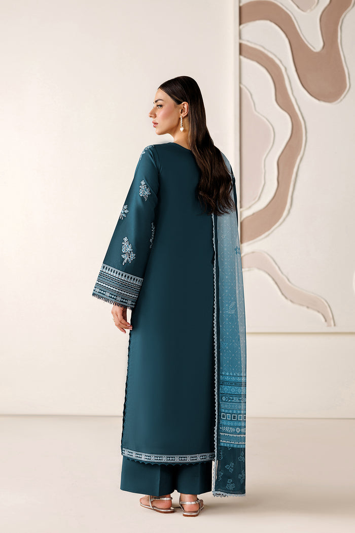 Farasha | Summer Melody 26 | Azure Frost - Casual Dress - available at Maria Faisal in UK and USA.