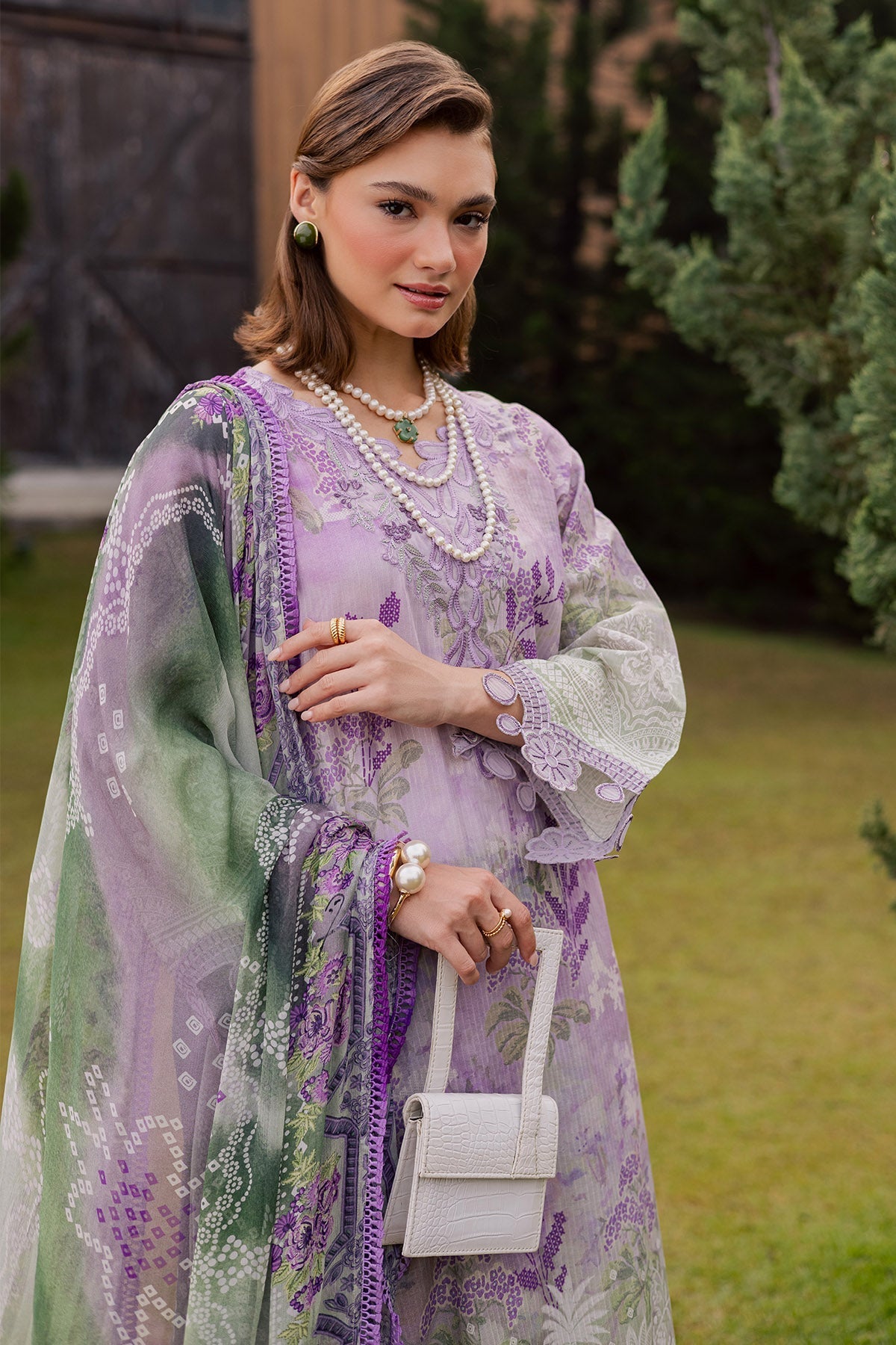 Nureh | Gardenia Lawn 26 | NSG-211 - Dress - available at Maria Faisal in UK and USA.