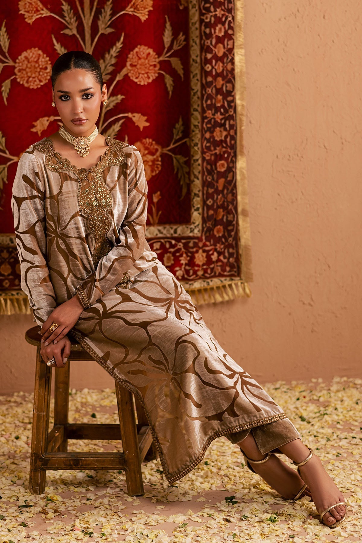 NU2-191 – authentic Pakistani dress from the Ballerina Winter 25 collection for women in the UK