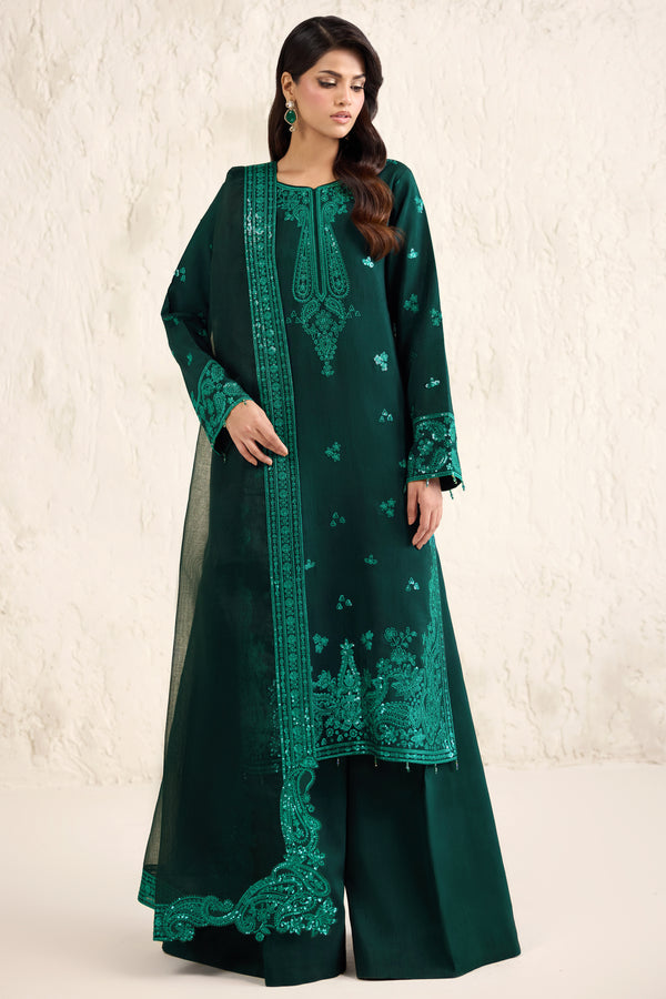 Farasha | Formals 26 | Emerald Luxe - Formal Dress - available at Maria Faisal in UK and USA.