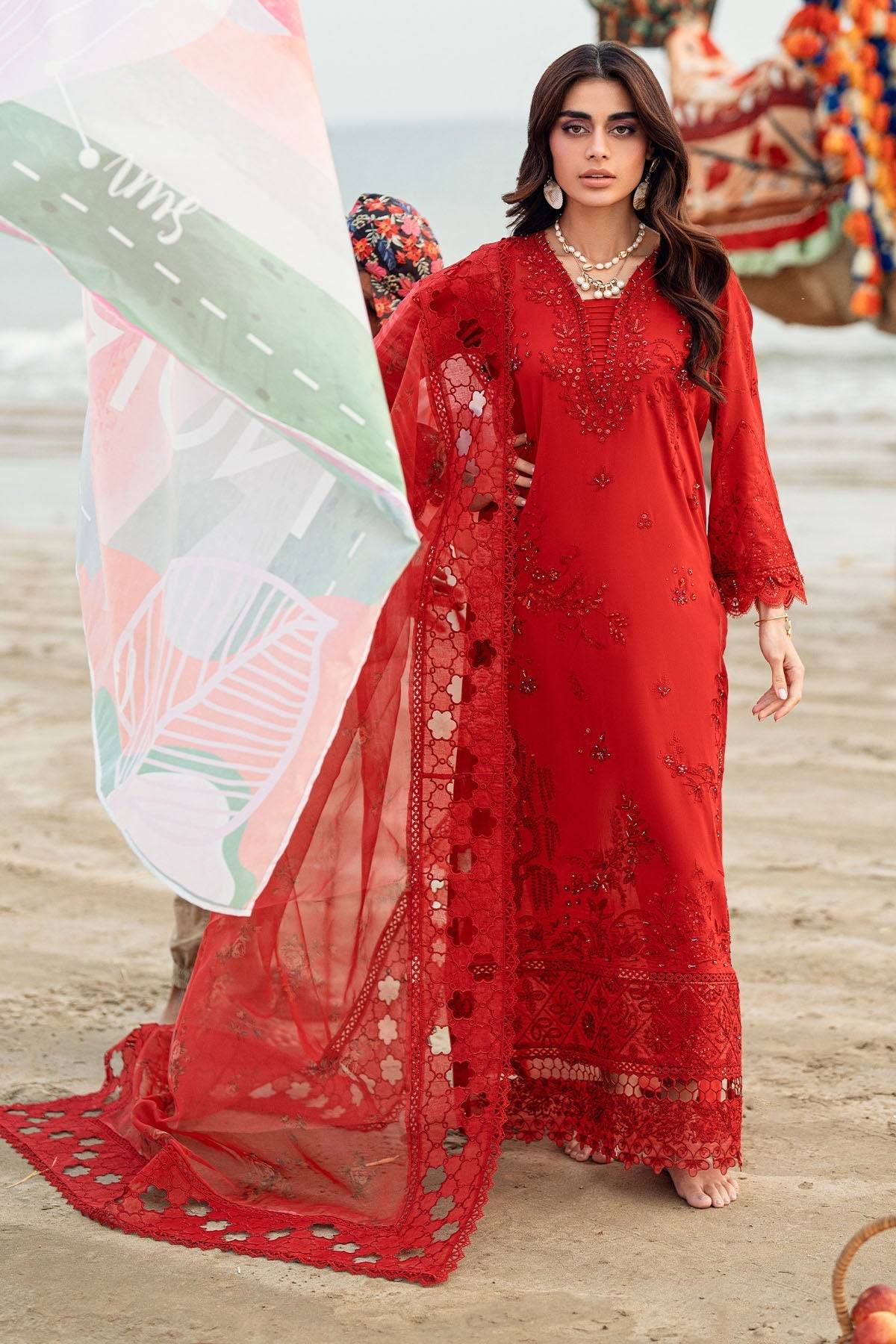 Nureh | Khuwab Luxury Lawn | NE-147 by Maria Faisal - Registered Vendor of : Nureh - type : Ladies Clothes - 100% original wedding dresses