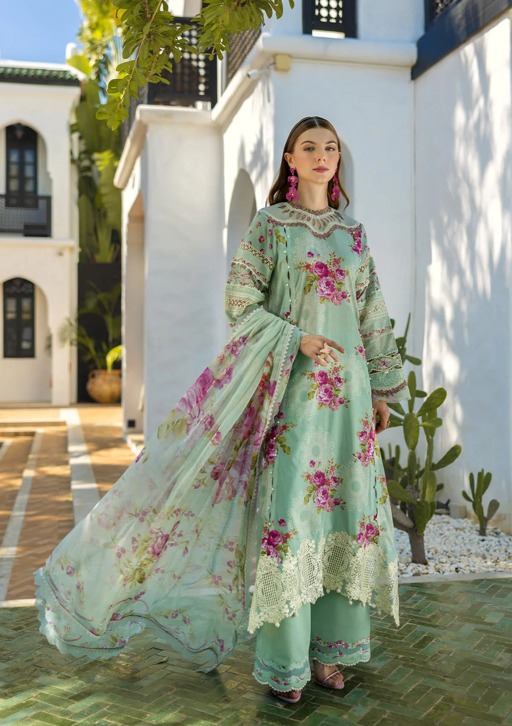 Elaf Premium | Signature 25 | ETS-03A TURQUOISE - Ladies Clothes 