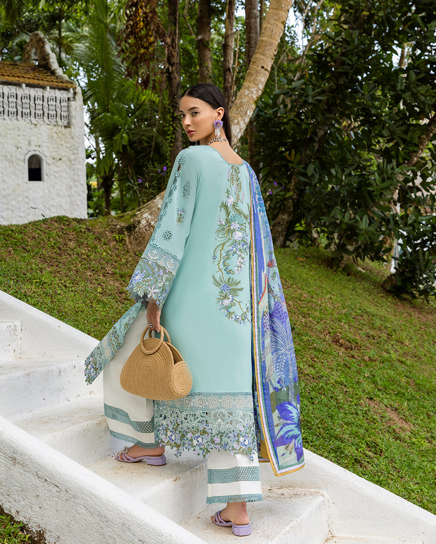 Esmel | Mon Tresor Luxe Lawn 26 | Memento Vivere - Luxury Dress - available at Maria Faisal in UK and USA.