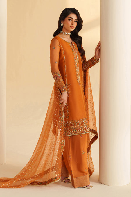 Naqshi | Feemora Organza Raw Silk | Yameen - Formal Dress - available at Maria Faisal in UK and USA.