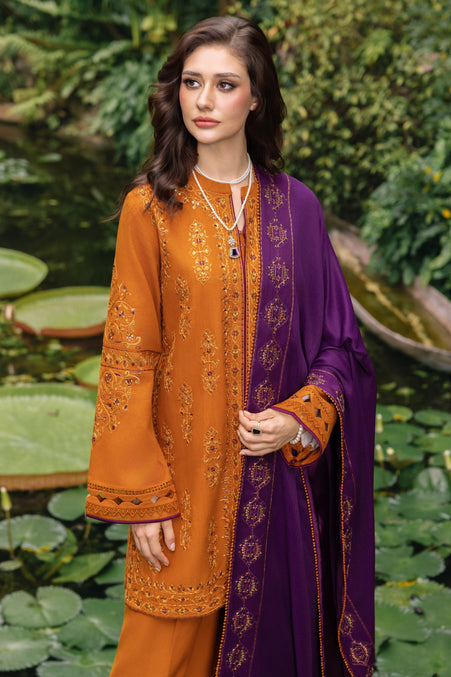 Naqshi | Nuri Khaddar Velvet Marina | Duraab - Luxury Dress - available at Maria Faisal in UK and USA.