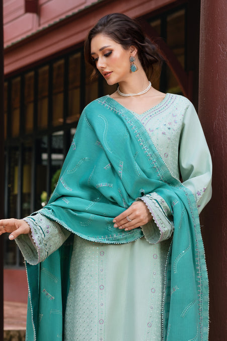 Naqshi | Nuri Khaddar Velvet Marina | Salsabeel - Luxury Dress - available at Maria Faisal in UK and USA.