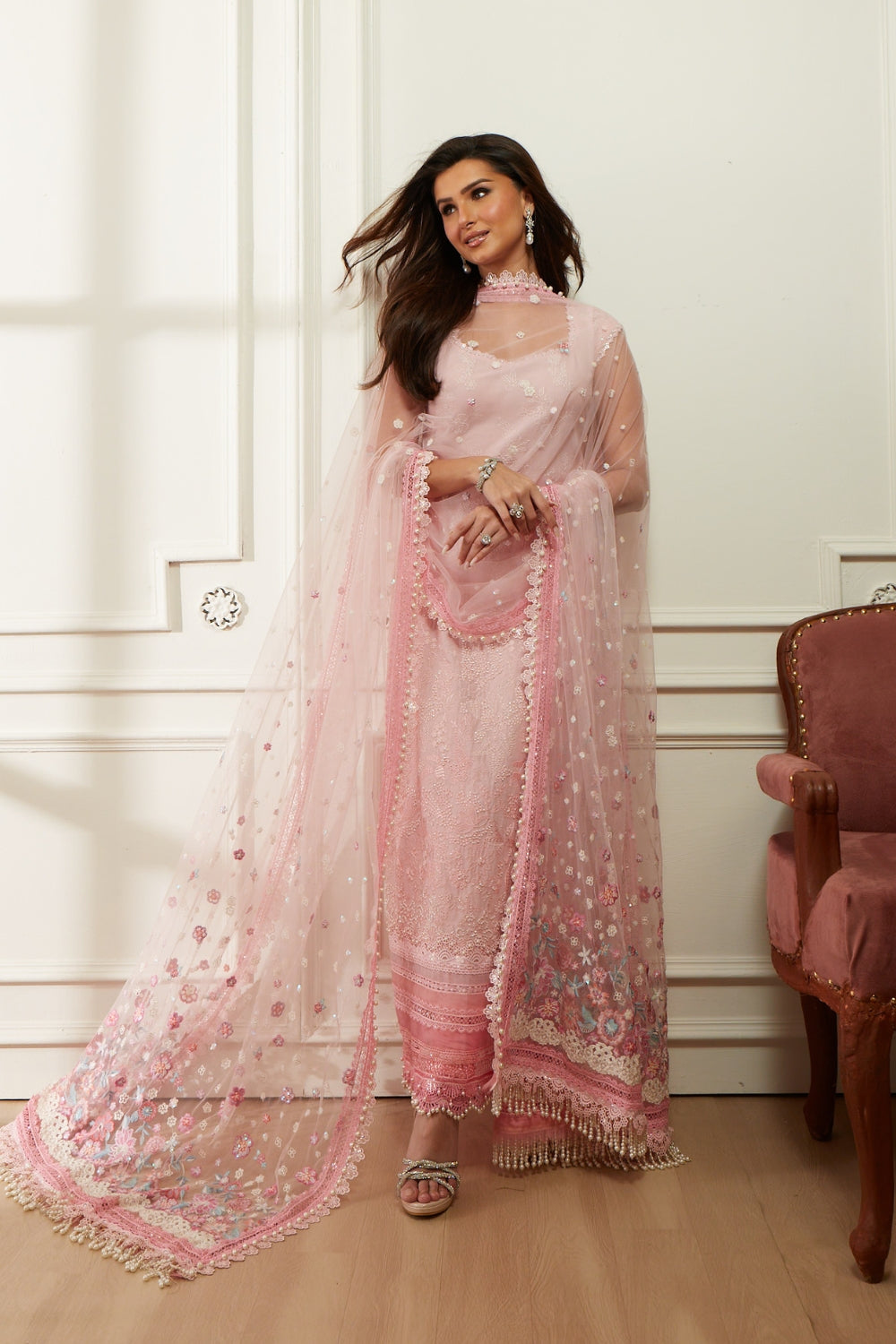 Sobia Nazir | Luxury Lawn Eid 26 | 7B - Luxury Dress - available at Maria Faisal in UK and USA.