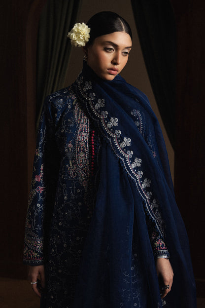  Model Wearing Zinc Pima Lawn Long Shirt - Zara Shahjahan | Satori 2026 | Suiyo-D9 - Ladies Clothes - Maria Faisal