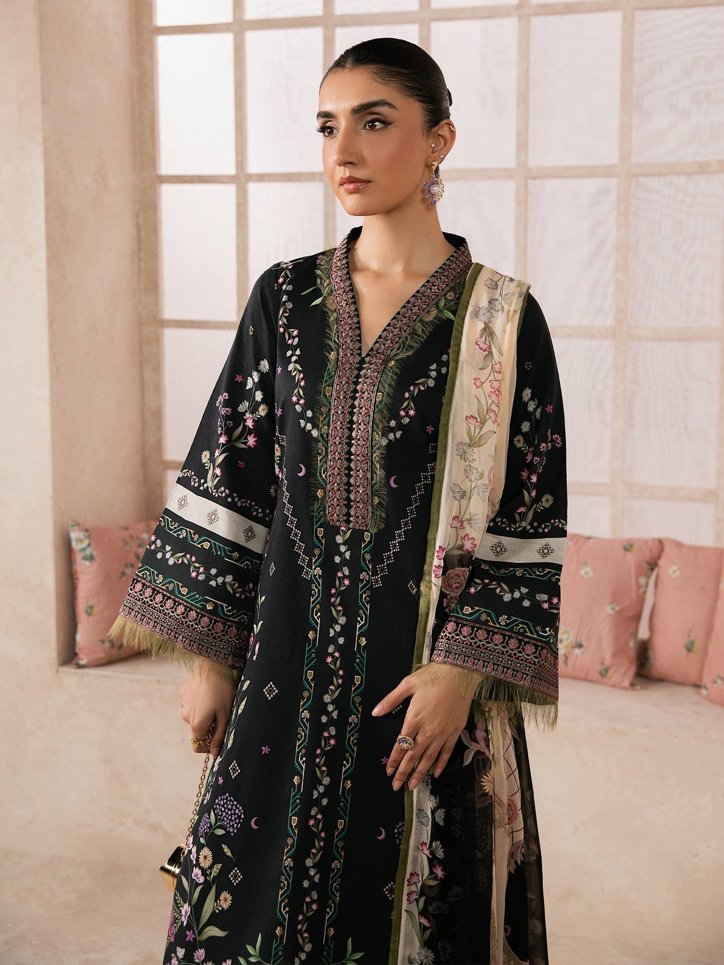Gulaal | Syra Lawn 26 | Elina SKU D - 5 - Luxury Dress - available at Maria Faisal in UK and USA.