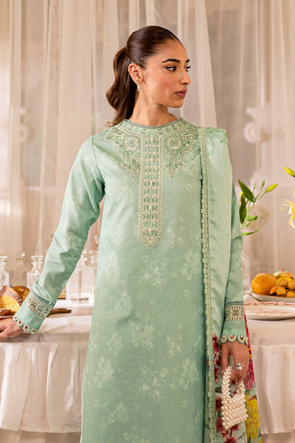 Farasha | Seraya Lawn 24 | SAGE - Designer Dress with Intricate embroidery and embellishments. Shop elegent wedding dress at Maria Faisal.