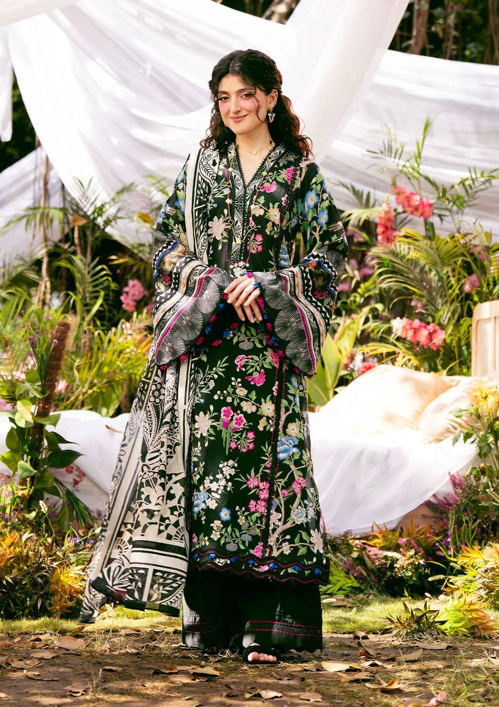 Elaf Premium | Prints 25 | EPS-8B ELAROSE by Maria Faisal - Registered Vendor of : Elaf Premium - type : Ladies Clothes - 100% original wedding dresses
