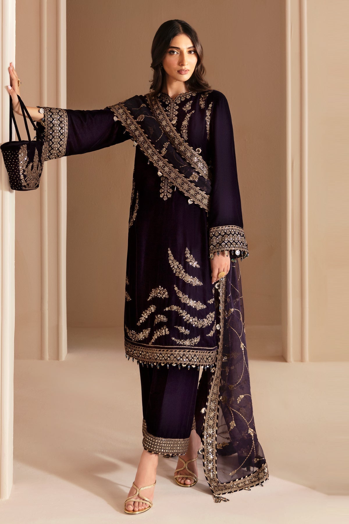 Jazmin | Velvet Edit 24 | Velvet Formal VF-2026 - Ladies Clothes - Maria Faisal