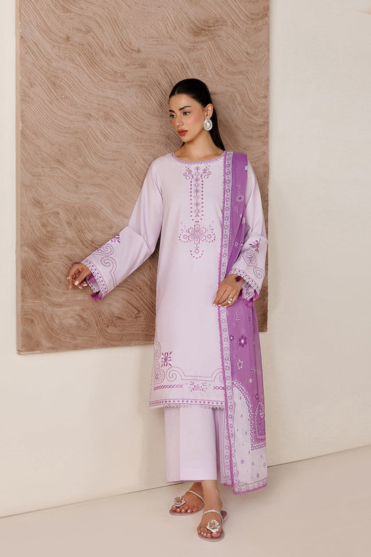 Farasha | Summer Melody 26 | Petal Violet - Casual Dress - available at Maria Faisal in UK and USA.