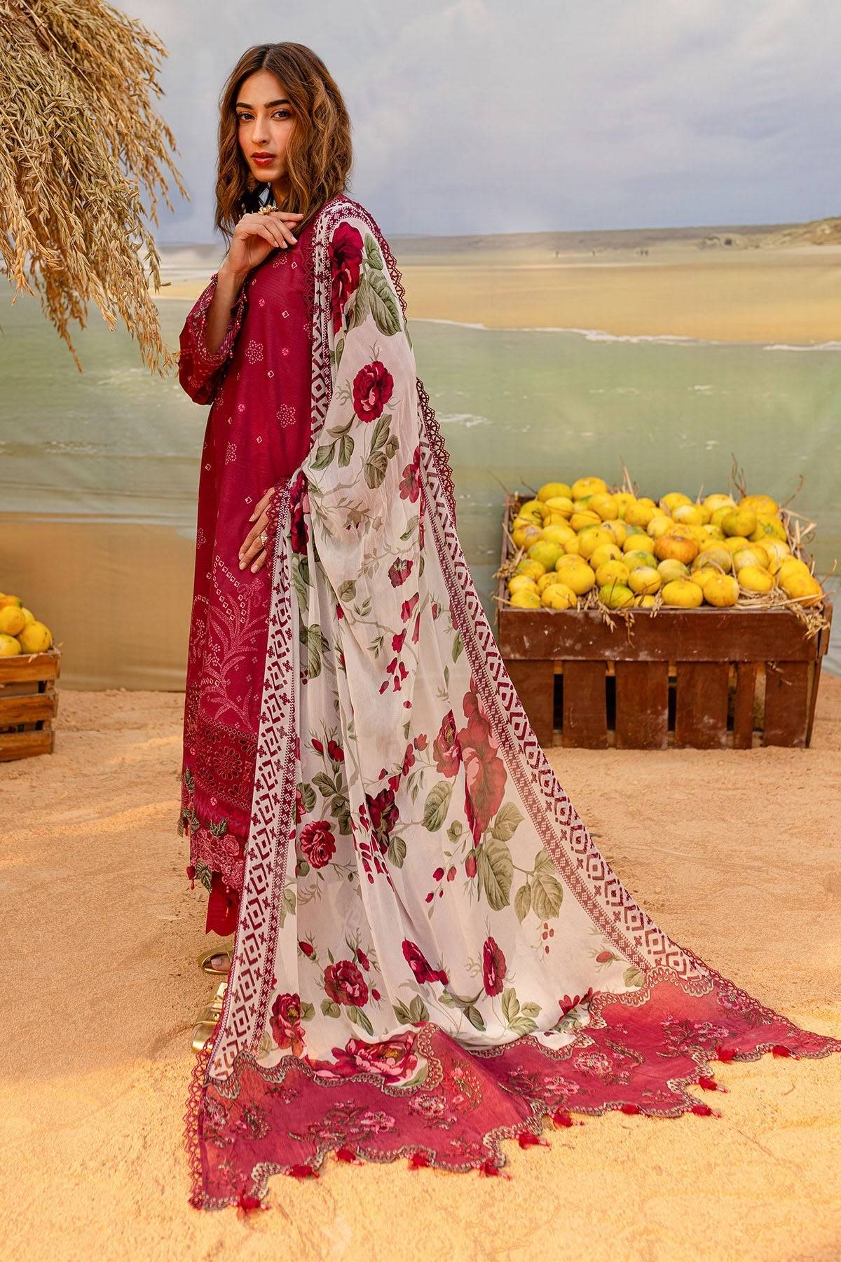 Nureh | Gardenia Lawn 25 | NSG-181 by Maria Faisal - Registered Vendor of : Nureh - type : Ladies Clothes - 100% original wedding dresses