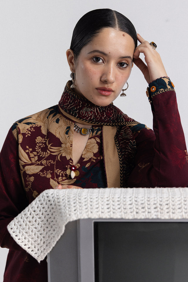 Zara ShahJahan | Coco Prints Winter 26 | Iris-8A - Luxury Dress - available at Maria Faisal in UK and USA.