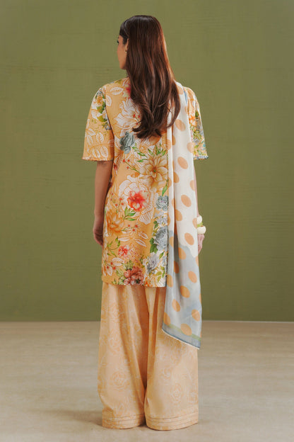 Zara Shahjahan | Coco Prints 26 | Elix-9B - Casual Dress - available at Maria Faisal in UK and USA.