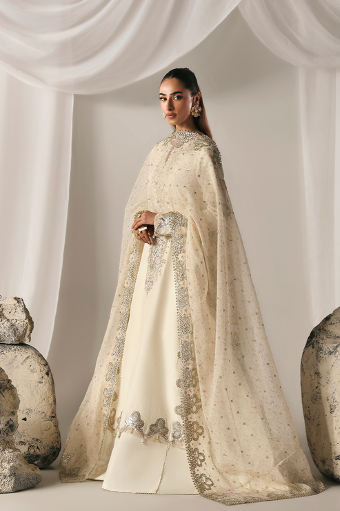 Emaan Adeel | Serein Luxe Silk | MISTY DAWN - Formal Dress - available at Maria Faisal in UK and USA.