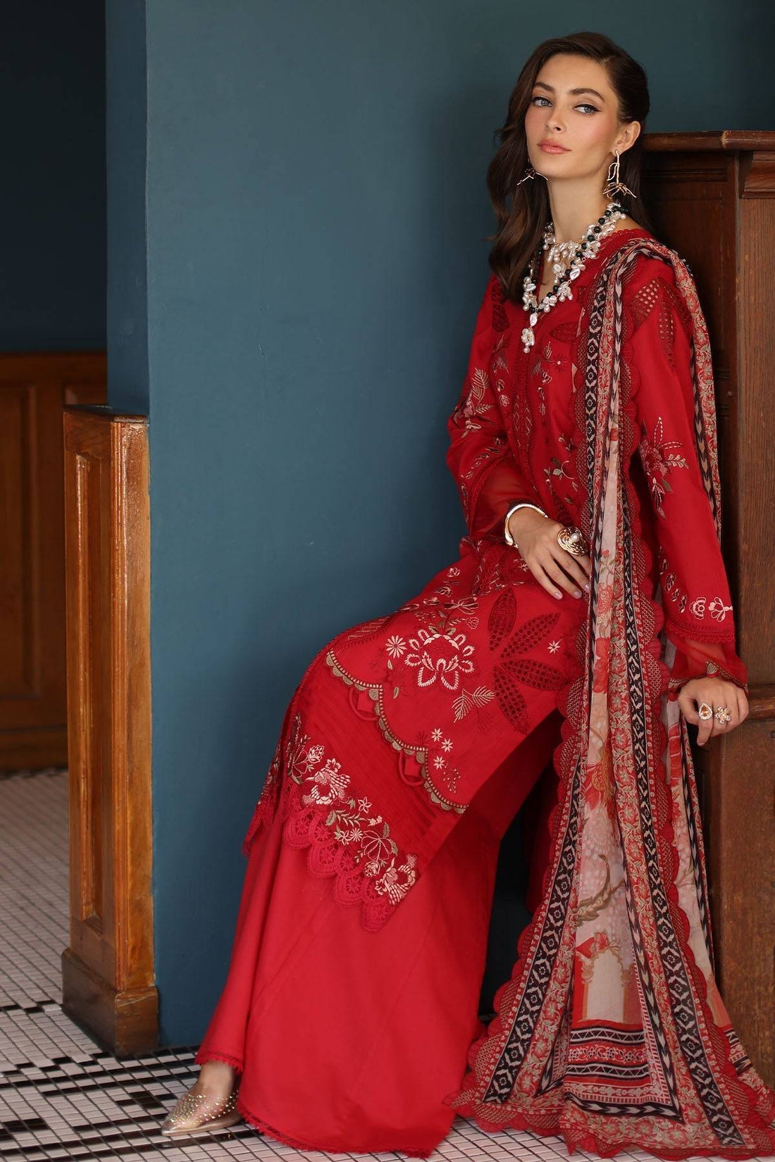 Nureh | Maya Lawn | NS-157 by Maria Faisal - Registered Vendor of : Nureh - type : Ladies Clothes - 100% original wedding dresses