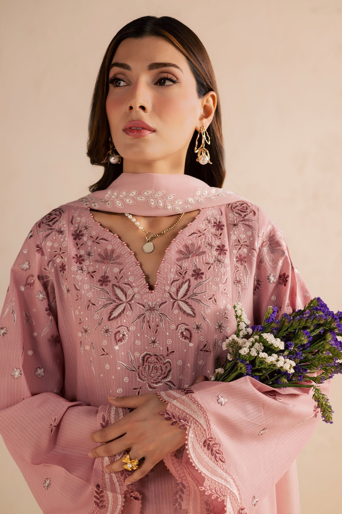 Nureh | Shades of Summer | NP-778 - Luxury Dress - available at Maria Faisal in UK and USA.