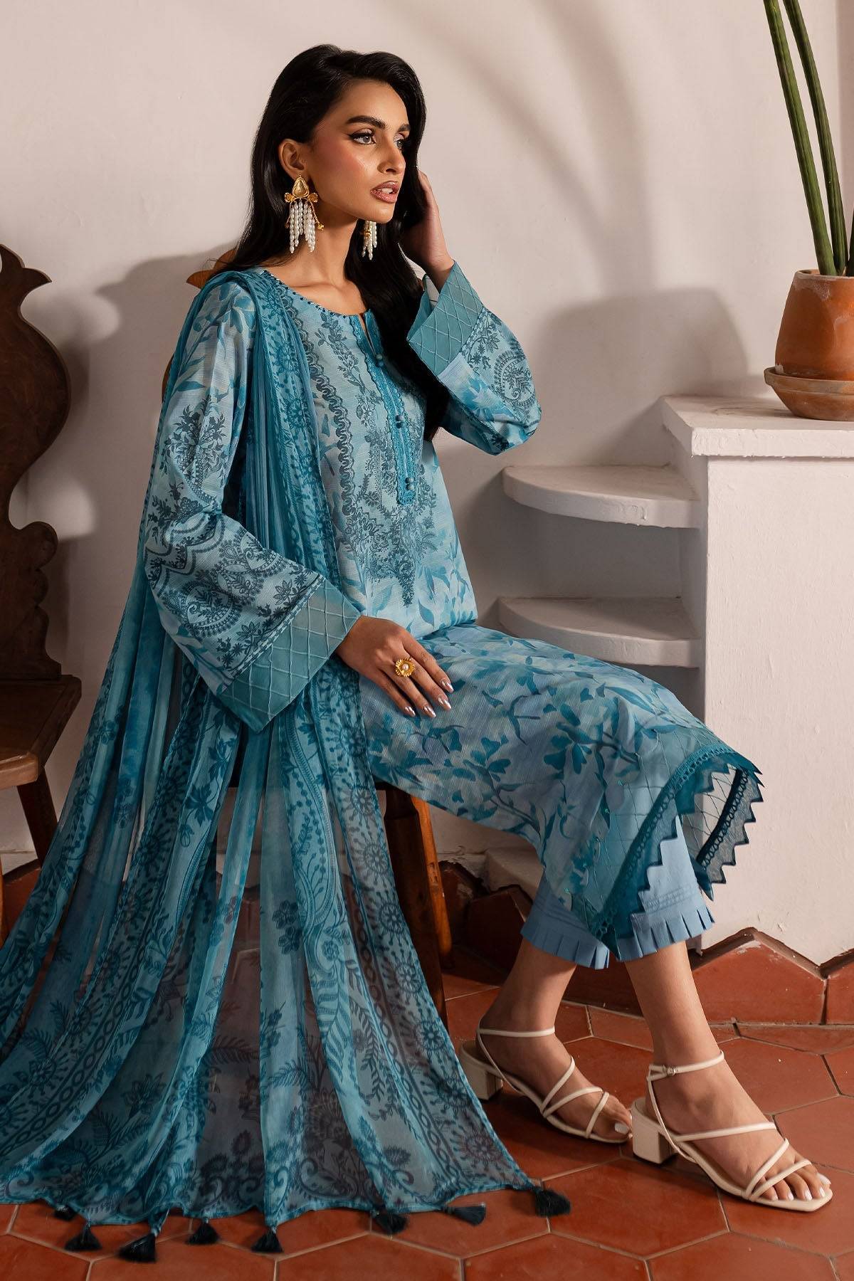 Nureh | Printed lawn 25 | SP-140 by Maria Faisal - Registered Vendor of : Nureh - type : Ladies Clothes - 100% original wedding dresses