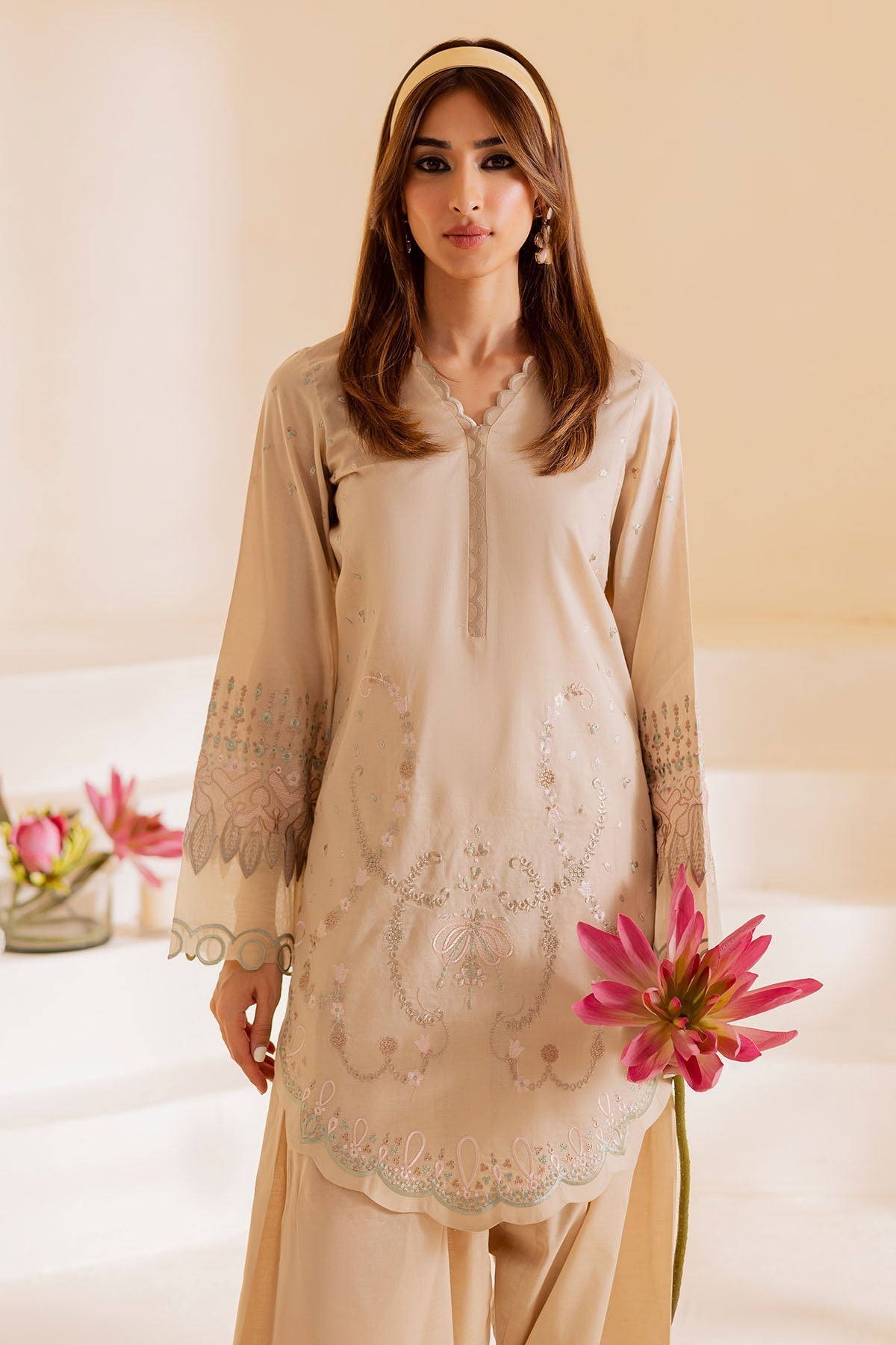 Nureh | Shades of Summer | NP-664 - Luxury Dress - available at Maria Faisal in UK and USA.