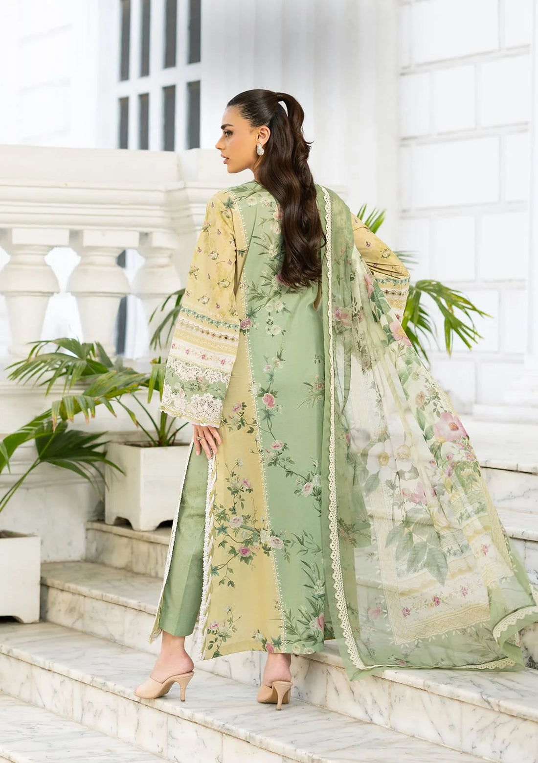 Elaf Premium | Signature Embroidered Lawn with Chiffon Collection 26 | ESG-1A ELARA - Luxury Dress - available at Maria Faisal in UK and USA.
