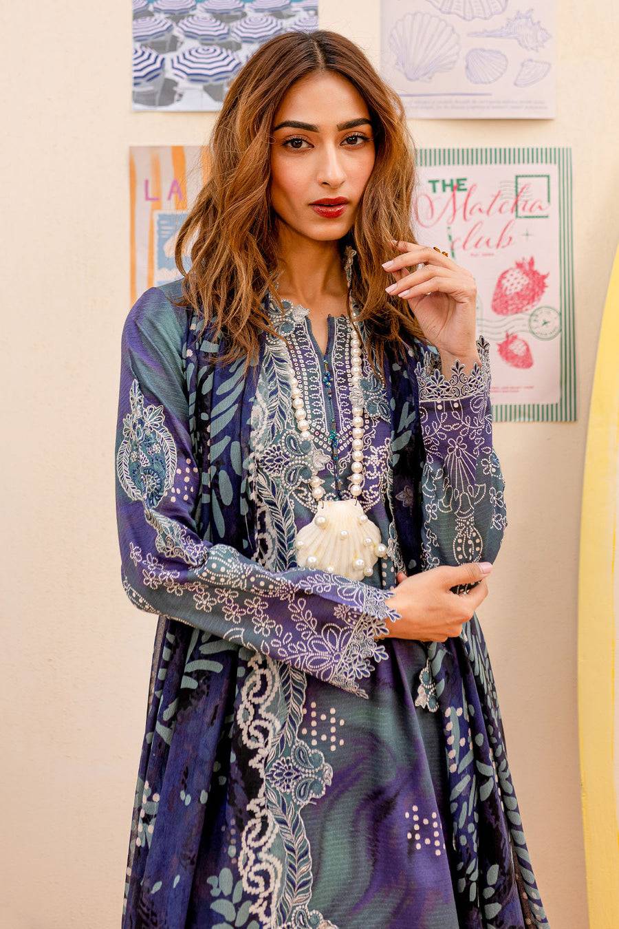 Nureh | Gardenia Lawn 25 | NSG-186 by Maria Faisal - Registered Vendor of : Nureh - type : Ladies Clothes - 100% original wedding dresses