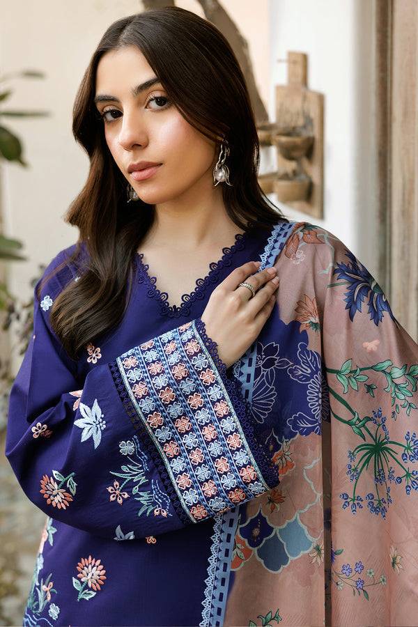 Farasha | Summer Weaves Embroidered Lawn | Indigo Glow by Maria Faisal - Registered Vendor of : Farasha - type : Ladies Clothes - 100% original wedding dresses