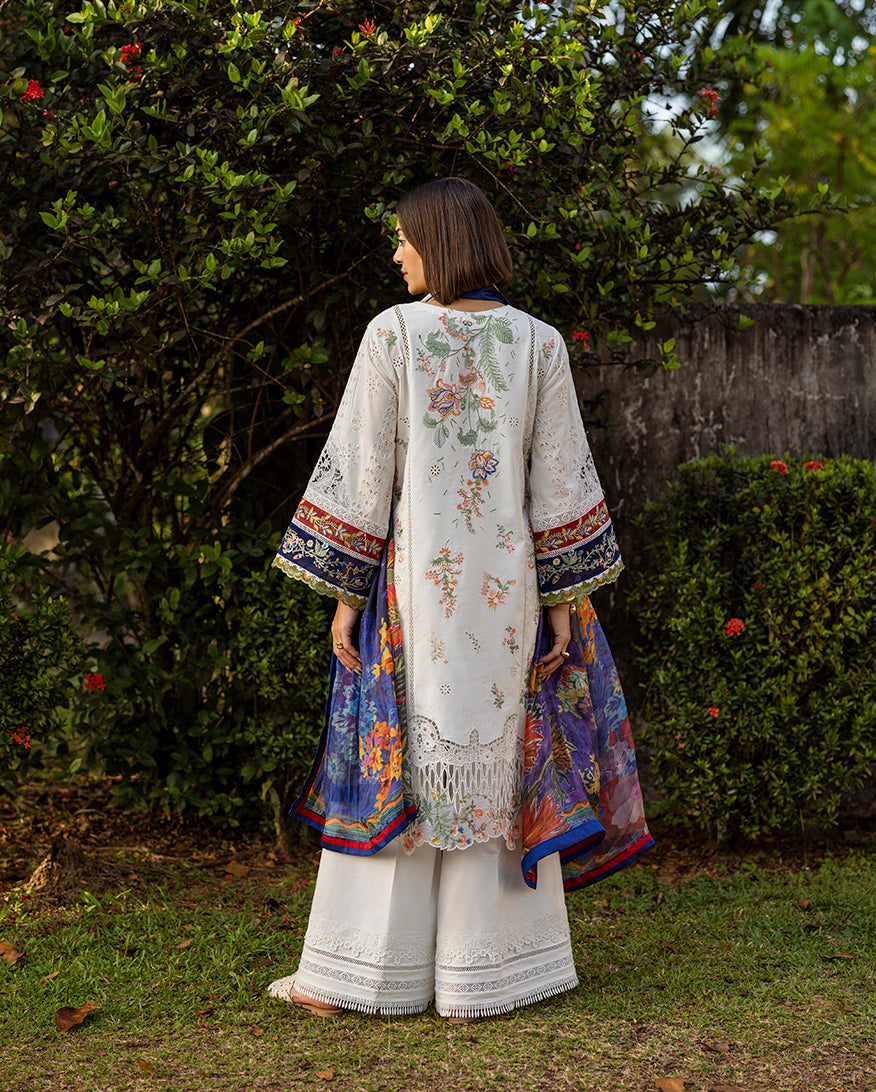 Esmel | Mon Tresor Luxe Lawn 26 | Clair De Lune - Luxury Dress - available at Maria Faisal in UK and USA.