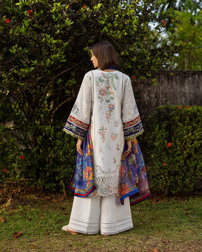 Esmel | Mon Tresor Luxe Lawn 26 | Clair De Lune - Luxury Dress - available at Maria Faisal in UK and USA.