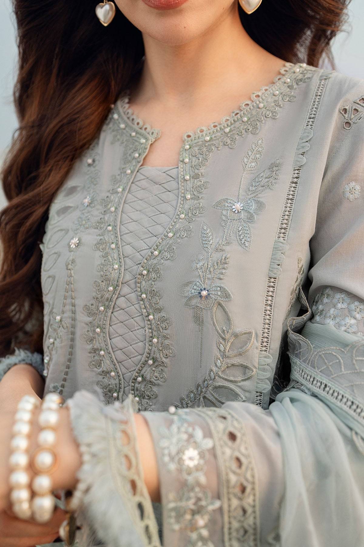Nureh | Khuwab Luxury Lawn | NE-145 by Maria Faisal - Registered Vendor of : Nureh - type : Ladies Clothes - 100% original wedding dresses