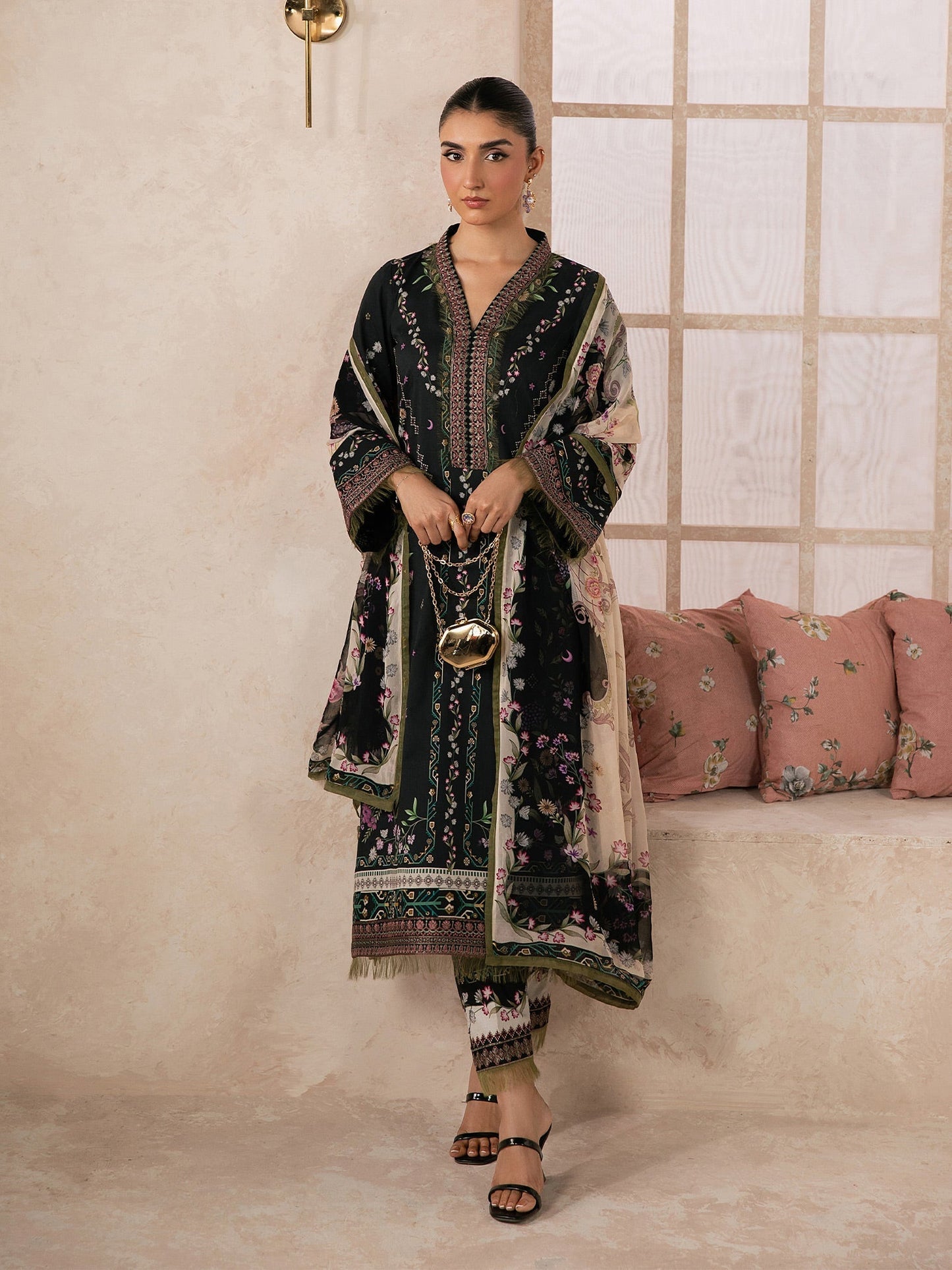 Gulaal | Syra Lawn 26 | Elina SKU D - 5 - Luxury Dress - available at Maria Faisal in UK and USA.