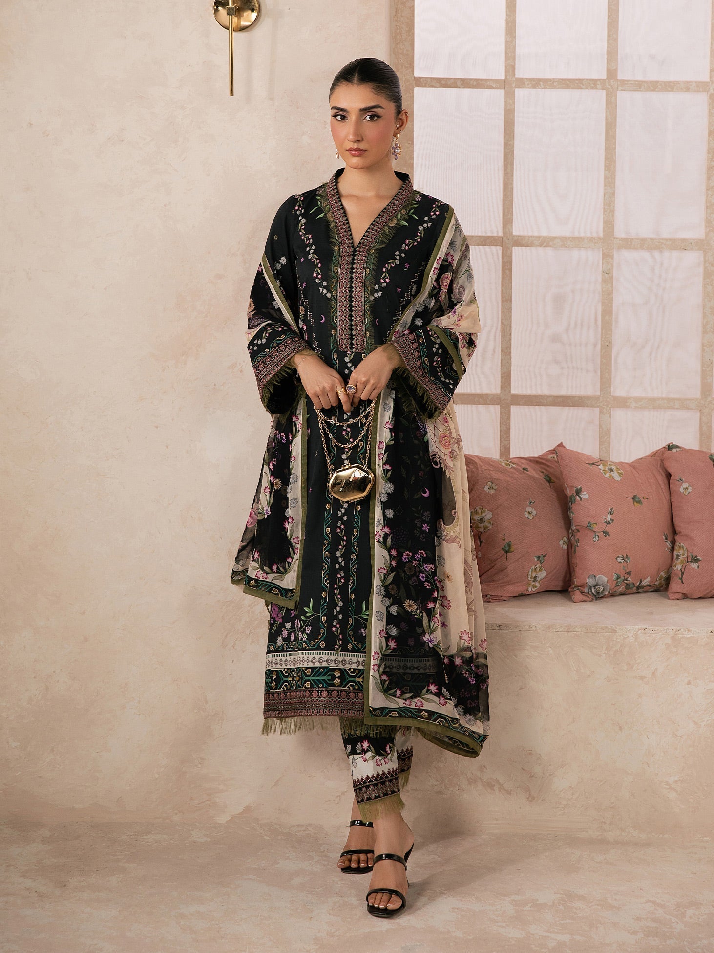 Gulaal | Syra Lawn 26 | Elina SKU D - 5 - Luxury Dress - available at Maria Faisal in UK and USA.