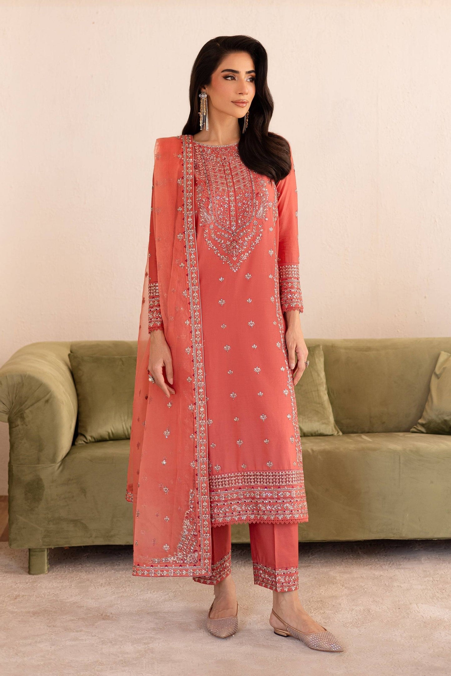 Batik | Nyra Embroidered Summer Solids | Fika by Maria Faisal - Registered Vendor of : Batik - type : Ladies Clothes - 100% original wedding dresses