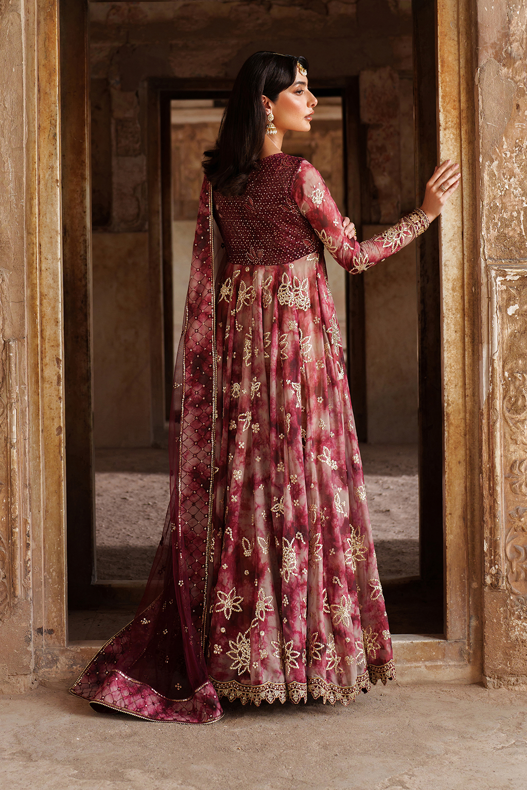 Iznik | Festive Formal | UE-533 Printed Chiffon - Ladies Clothes - Maria Faisal