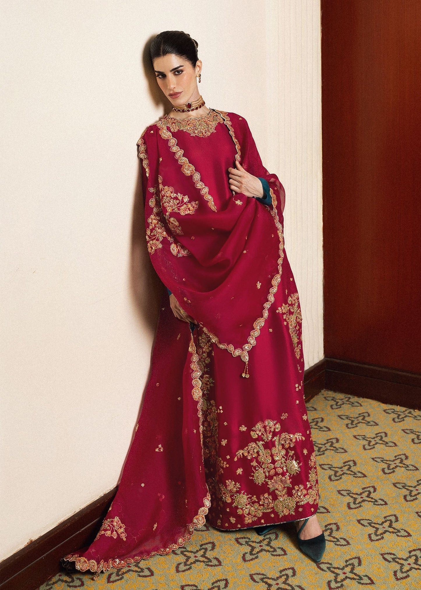 Hussain Rehar | Luxury Pret 26 | Luniere - Luxury Dress - available at Maria Faisal in UK and USA.