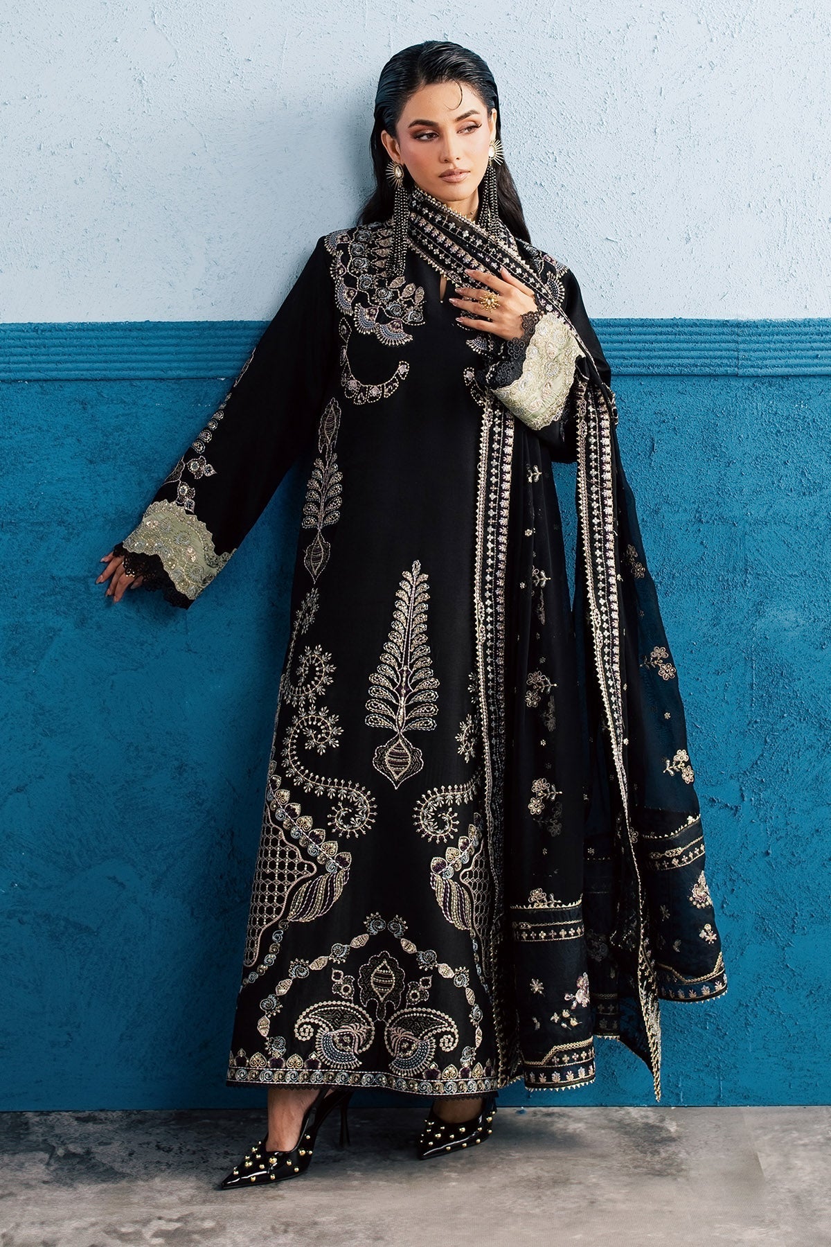 Nureh | Fancy Formal 26 | NP-825 - Formal Dress - available at Maria Faisal in UK and USA.