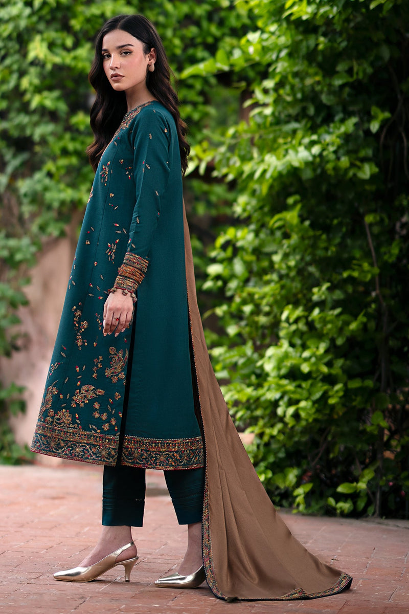 Jazmin | Winter Edition 24 | KHADDAR UW-0060 - Designer Dress with Intricate embroidery and embellishments. Shop elegent wedding dress at Maria Faisal.