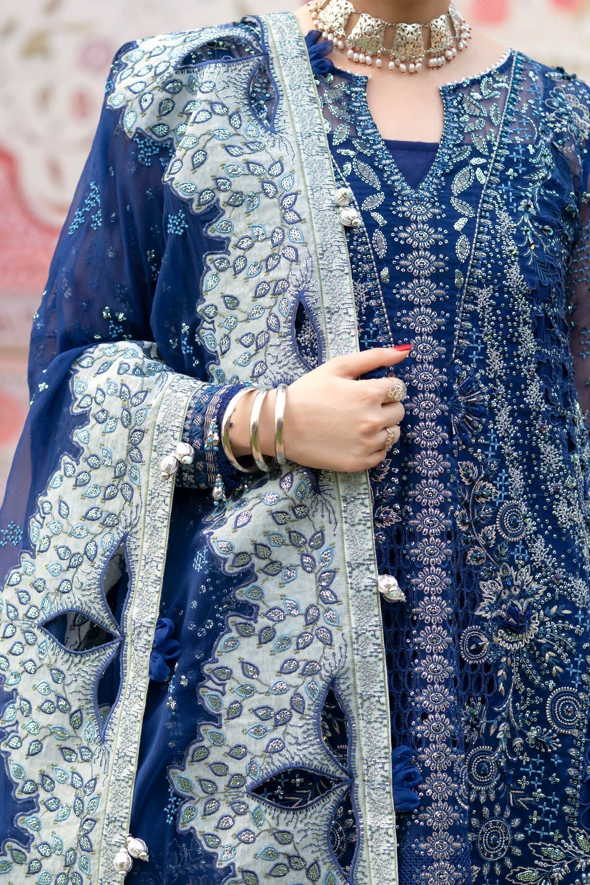 Nureh | Jhoomro Formals |NL-99 Mia - Formal Dress - available at Maria Faisal in UK and USA.